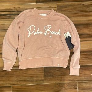 Blush Pink Cropped Crew Neck Sweatshirt Super Cute!